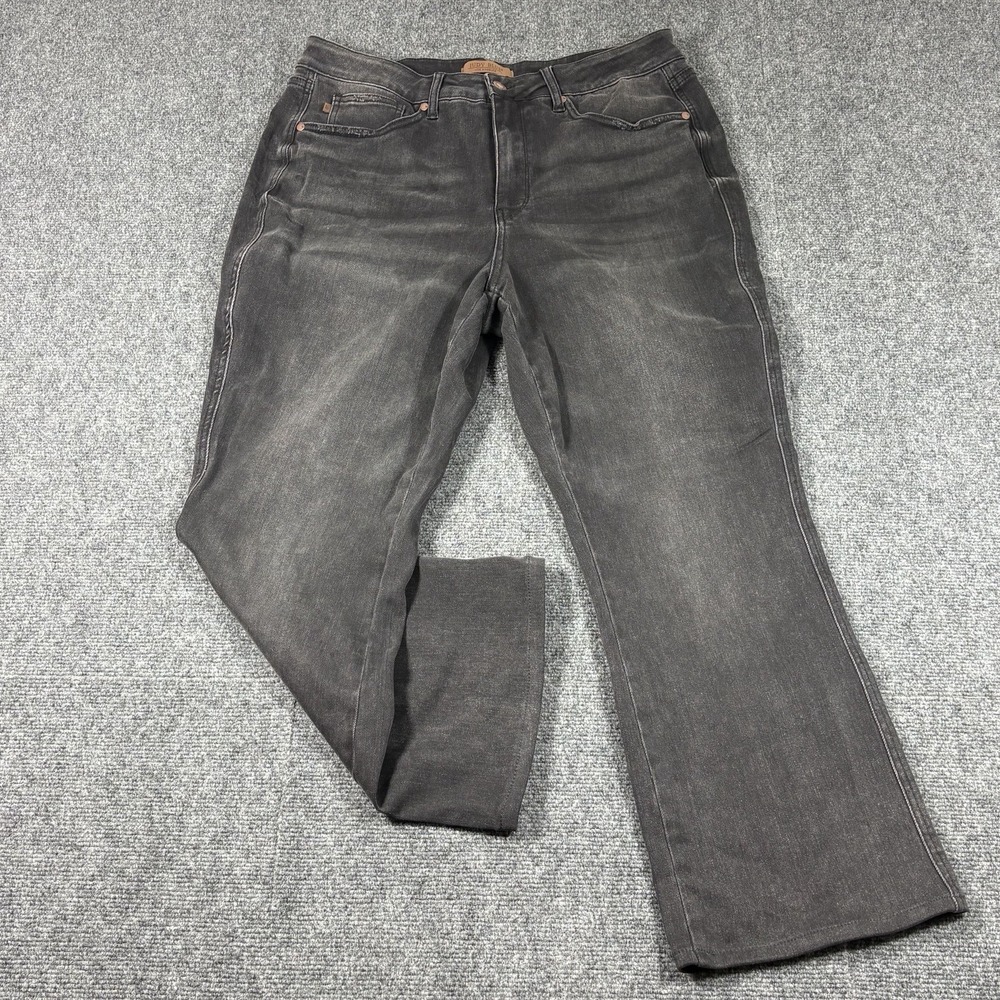 Judy Blue‎ Women's Black Boot Cut Jeans Size 18W (34x27) Denim Stretch High Rise